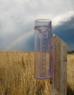 A standard rain gauge from CoCoRaHS